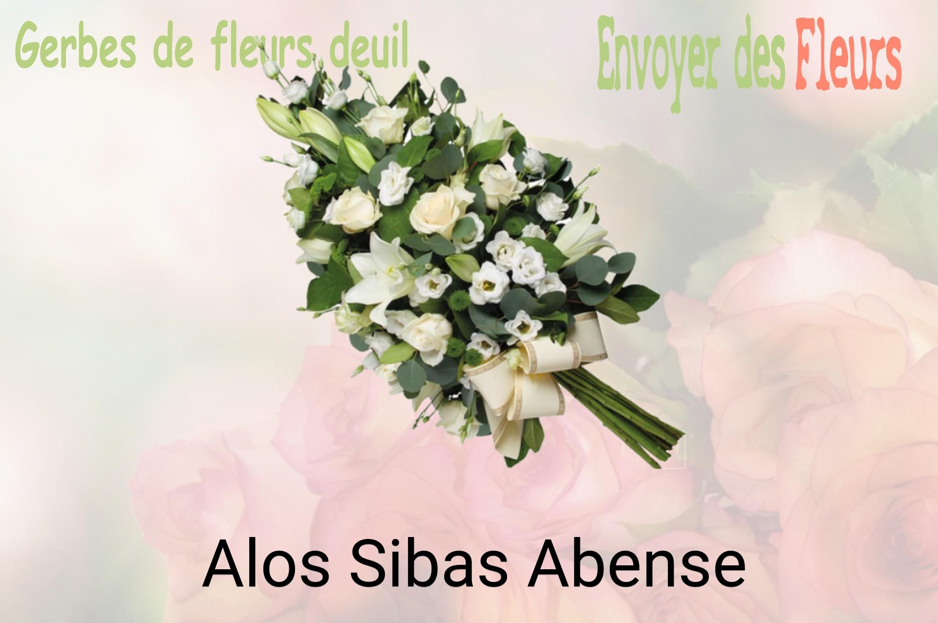 Gerbe de fleurs de deuil livrée à Alos-Sibas-Abense
